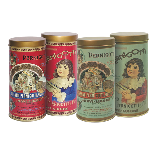 vintage tin (with gianduiotti & cremini classic) pernigotti